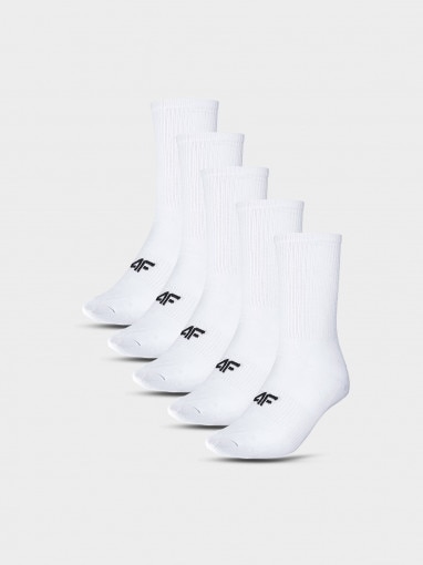 4F JUNIOR Dziecięce skarpetki (5pack) 4F 4FJWMM00USOCU294  białe Biały