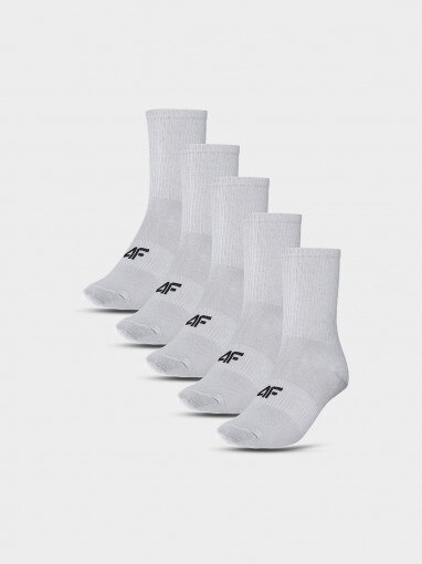 4F JUNIOR Dziecięce skarpetki (5pack) 4F 4FJWMM00USOCU294  szare Szary