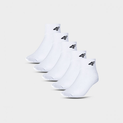Dziecięce skarpetki (5-pack) 4F 4FJWMM00USOCU295 - białe