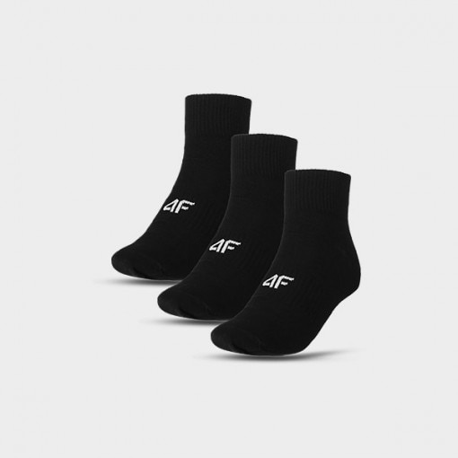 Dziecięce skarpetki (3-pack) 4F 4FJWMM00USOCU330 - czarne