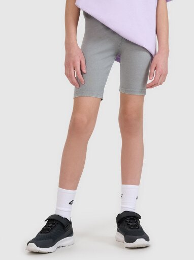 Dziewczęce legginsy kolarki 4F 4FJWSS25TSTIF010 - szare