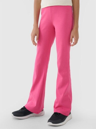 Legginsy dzianinowe dziewczęce - różowe