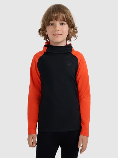  4F JUNIOR Chłopięca bielizna termiczna (góra) 4F 4FJRAW25UBRUM114  czarna Czarny