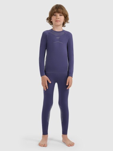 4F JUNIOR Chłopięca bielizna termoaktywna komplet 4F 4FJRAW25USEAM265 granatowa Granatowy