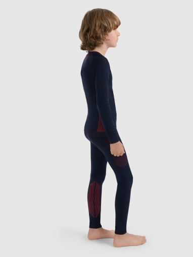 Chłopięca bielizna termoaktywna komplet 4F 4FJRAW25USEAM265 - granatowa