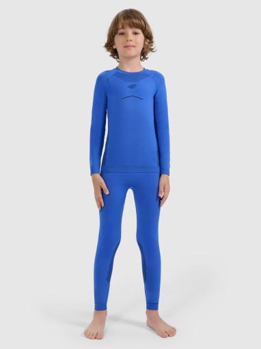 4F JUNIOR Chłopięca bielizna termoaktywna komplet 4F 4FJRAW25USEAM265 niebieska Niebieski