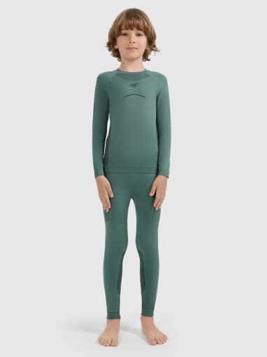 4F JUNIOR Chłopięca bielizna termoaktywna komplet 4F 4FJRAW25USEAM265 zielona Zielony