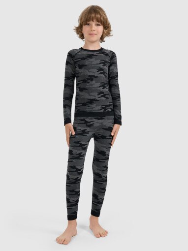  4F JUNIOR Chłopięca bielizna termoaktywna komplet 4F 4FJRAW25USEAM266  multikolor Multikolor