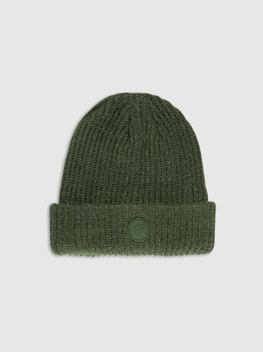 Chłopięca czapka odblaskowa 4F 4FJRAW25ACAPM0753 - zielona