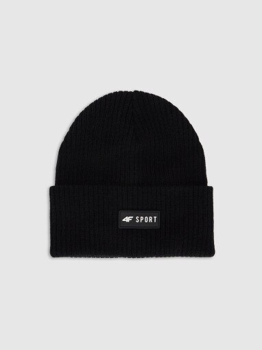  4F JUNIOR Chłopięca czapka zimowa 4F 4FJRAW25ACAPM0812  czarna Czarny