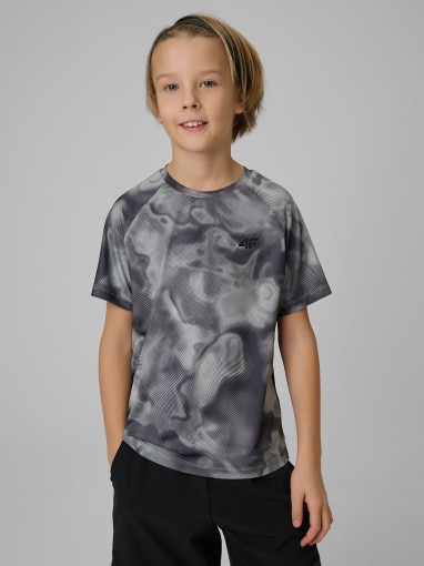Chłopięca koszulka treningowa 4F 4FJWSS26TFTSM1971 - szara