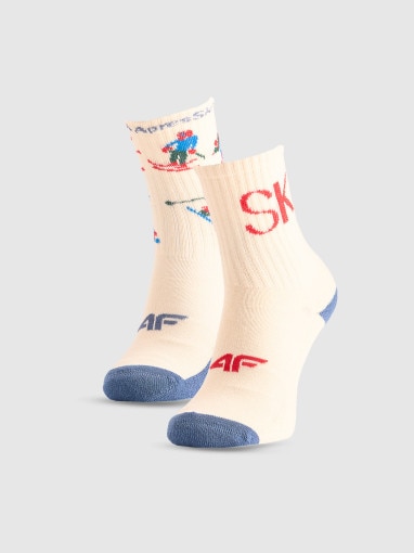  4F JUNIOR Chłopięce skarpetki wysokie (2pack) 4F 4FJRAW25USOCM601  multikolor Multikolor