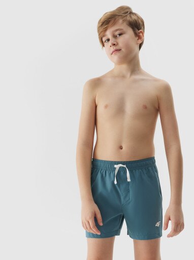 4F JUNIOR Chłopięce spodenki plażowe 4F 4FJRMM00UBDSM110  niebieskie Niebieski