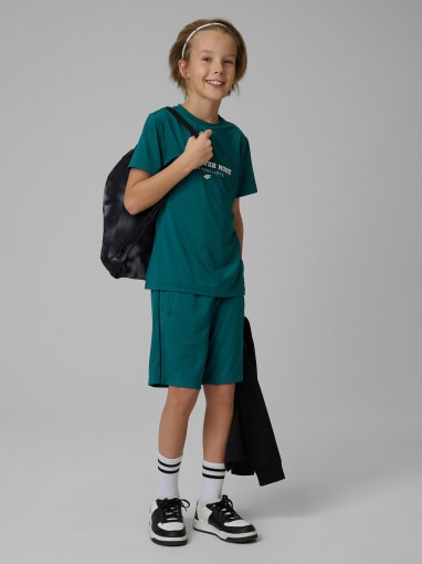  4F JUNIOR Chłopięce spodenki treningowe 4F 4FJRSS26TFSHM1693  zielone Zielony