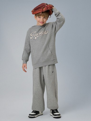  4F JUNIOR Chłopięce spodnie dresowe 4F 4FJRSS26TTROM1731  szare Szary