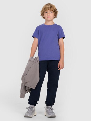 4F JUNIOR Chłopięce spodnie dresowe joggery 4F 4FJRMM00TTROM1628 granatowe Granatowy