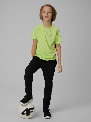 4F JUNIOR Chłopięce spodnie treningowe 4F 4FJRSS26TFTRM1460 czarne Czarny