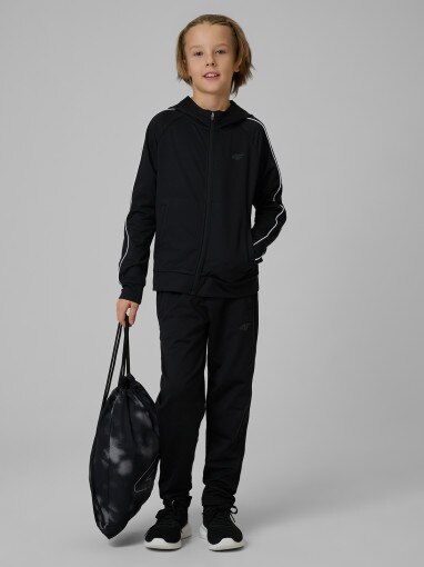  4F JUNIOR Chłopięce spodnie treningowe 4F 4FJRSS26TFTRM1461  czarne Czarny