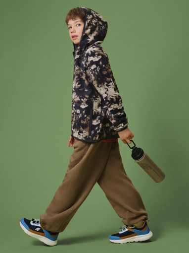 4F JUNIOR Chłopięcy polar z nadrukiem 4F 4FJRSS26TFLEM498 multikolor Multikolor