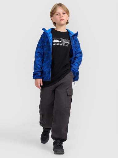 Chłopięcy softshell 4F 4FJRAW25TSOFM508 - multikolor