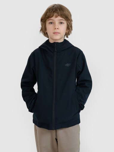 4F JUNIOR Chłopięcy softshell 4F 4FJWSS25TSOFM306  czarny Czarny