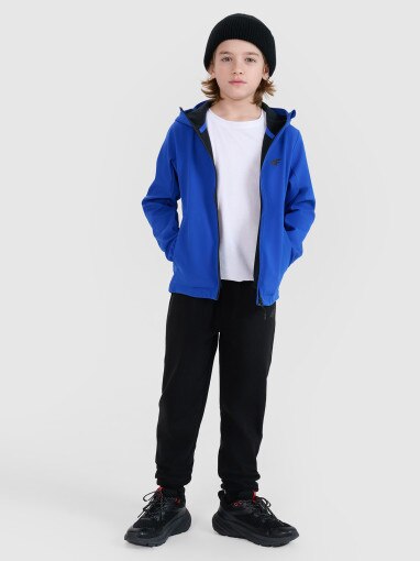 Chłopięcy softshell 4F 4FJWSS25TSOFM306 - niebieski