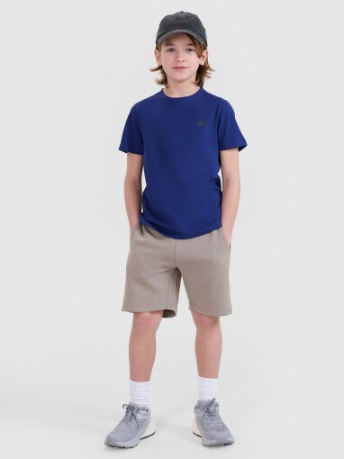 Chłopięcy t-shirt basic 4F 4FJWSS25TTSHM2178 - niebieski