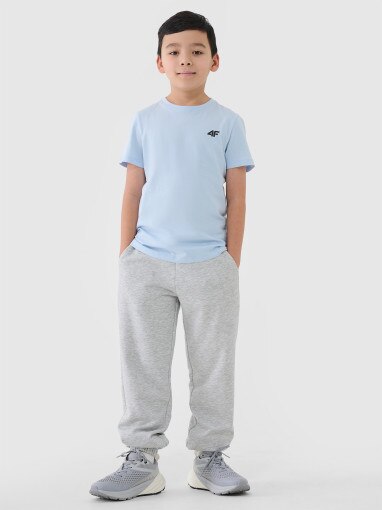 Chłopięcy t-shirt basic 4F 4FJWSS25TTSHM2178 - niebieski