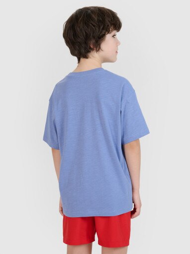 Chłopięcy t-shirt oversize 4F 4FJRSS25TTSHM2870 - niebieski