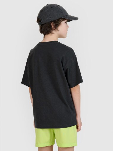 Chłopięcy t-shirt oversize 4F 4FJRSS25TTSHM2870 - szary