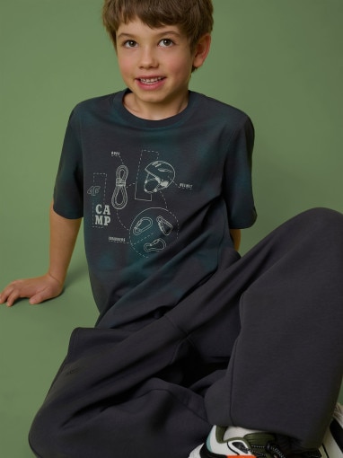 Obrazek dla: 4F JUNIOR Chłopięcy tshirt z nadrukiem 4F 4FJRSS26TTSHM3693  szary Szary