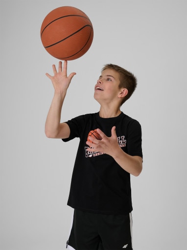 Obrazek dla: 4F JUNIOR Chłopięcy tshirt z nadrukiem 4F 4FJRSS26TTSHM4278  czarny Czarny