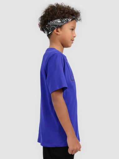 Chłopięcy t-shirt z nadrukiem 4F 4FJWSS26TTSHM3007 - niebieski