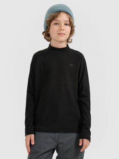  4F JUNIOR Dziecięca bielizna polarowa (góra) 4F 4FJRAW25UFLEU076  czarna Czarny