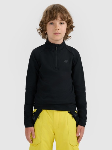  4F JUNIOR Dziecięca bielizna termiczna ocieplana (góra) 4F 4FJRAW25UBRUU115  czarna Czarny
