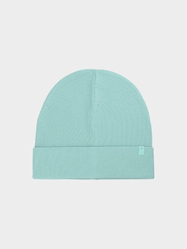 4F JUNIOR Dziecięca czapka beanie 4F 4FJWSS25ACAPU506  turkusowa Mięta