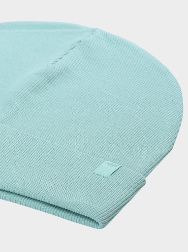 Dziecięca czapka beanie 4F 4FJWSS25ACAPU506 - turkusowa