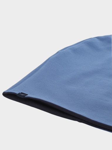 Dziecięca czapka beanie dwustronna 4F 4FJWSS25ACAPU505 - granatowa