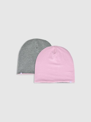 4F JUNIOR Dziecięca czapka beanie dwustronna 4F 4FJWSS25ACAPU505  różowa Różowy