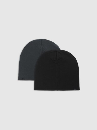 4F JUNIOR Dziecięca czapka beanie dwustronna 4F 4FJWSS25ACAPU505  szara Szary