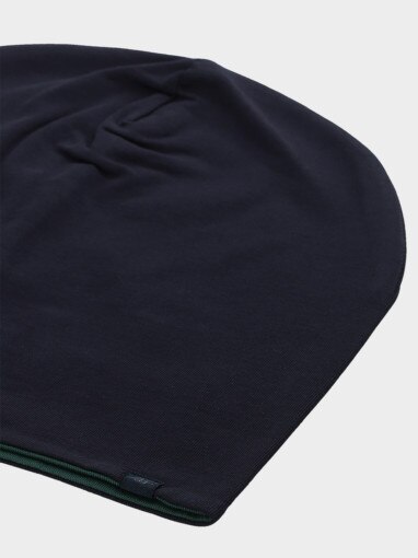 Dziecięca czapka beanie dwustronna 4F 4FJWSS25ACAPU505 - zielona