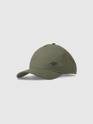 4F JUNIOR Dziecięca czapka z daszkiem 4F 4FJWSS25ACABU387 khaki Khaki
