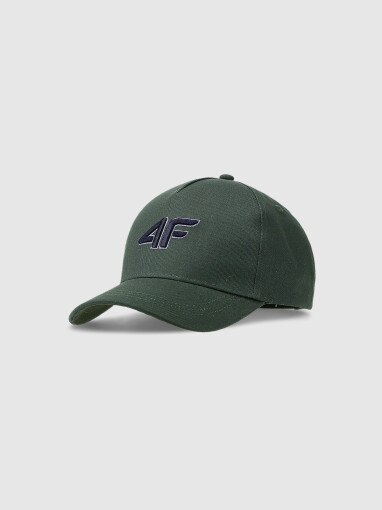 4F JUNIOR Dziecięca czapka z daszkiem 4F 4FJWSS25ACABU388   zielona Zielony
