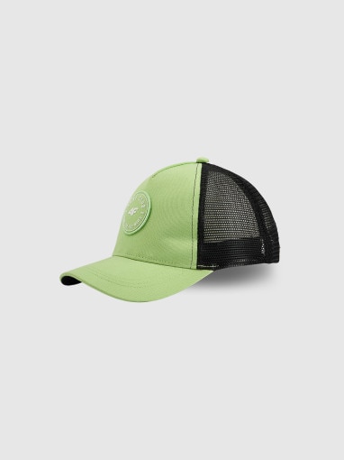 Obrazek dla: 4F JUNIOR Dziecięca czapka z daszkiem trucker 4F 4FJRSS26ACABU600 zielona Zielony