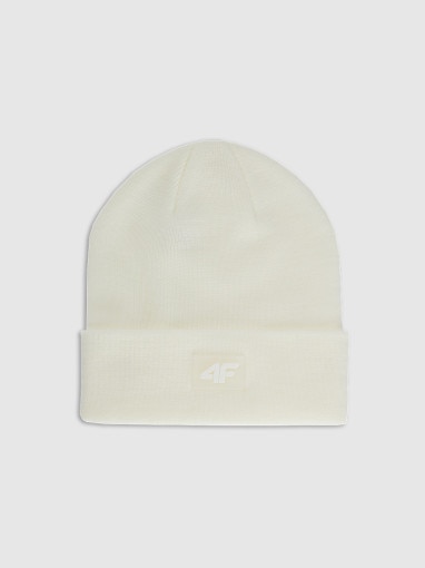 4F JUNIOR Dziecięca czapka zimowa 4F 4FJRAW25ACAPU0743 biała Biały