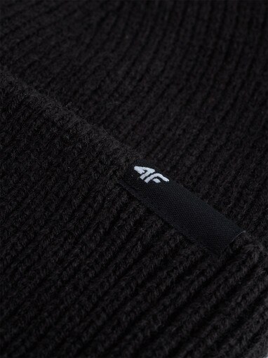 Dziecięca czapka zimowa 4F 4FJWAW25ACAPU652 - czarna