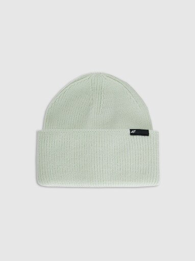  4F JUNIOR Dziecięca czapka zimowa 4F 4FJWAW25ACAPU652  czarna Zielony