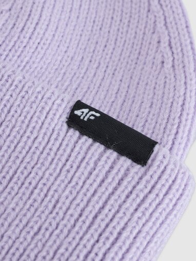 Dziecięca czapka zimowa 4F 4FJWAW25ACAPU652 - fioletowa