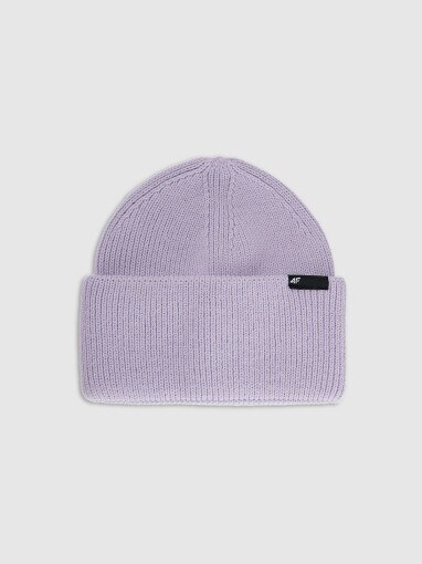 4F JUNIOR Dziecięca czapka zimowa 4F 4FJWAW25ACAPU652  fioletowa Fioletowy