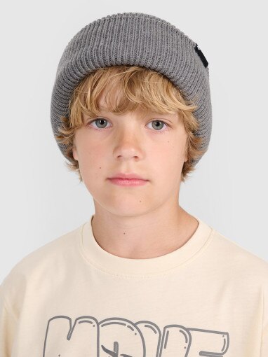  4F JUNIOR Dziecięca czapka zimowa 4F 4FJWAW25ACAPU652  szara Szary